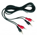 Conexión 2 RCA macho a 2 RCA macho