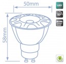 Box 10St. COB GU10 LED-Lampe 6W 460lm 3000K Warmeslicht, 50º
