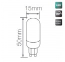 Box 10St. Mini-G9 LED-Lampe aus Silicone 3,5W 300lm 3000K, 360º