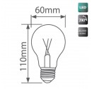 Standard LED-Lampe E27 6W 600lm 3000K. 290º CRI ≥ 80.
