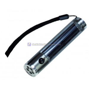 Solar Taschenlampe aus Aluminium, zylindrisch