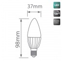Box 10St. E14 LED-Kerzenlampe Keramik 5W 470Lm 4200K 120º