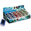 Expositor 24 uds. Linterna solar de llavero de 2 leds
