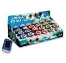 Expositor 24 uds. Linterna solar de llavero de 2 leds