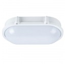 LED-Wandleuchte, 12W 700lm 3000K, IP65, weiß, oval