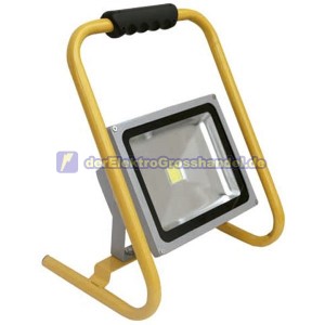 LED-Strahler aus Aluminium, hochglanz, 50W 3500lm 6000K kalt Licht, mit St&auml;nder