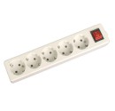 Base múltiple de 5 tomas (5T) con interruptor y sin cable serie mega