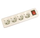 Base múltiple de 4 tomas (4T) con interruptor y sin cable serie mega