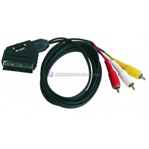 SCART / Cinch TV, Anschlusskabel 1x SCART-Stecker 3x Cinch-Stecker