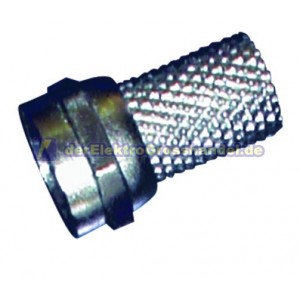 F-Stecker Twist-on auf Ende f&uuml;r Koaxialkabel 7mm
