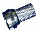 Conector F macho a torsión para cable coaxial de 7 mm.