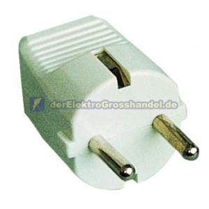 Zweipoligem Stecker aus Polycarbonat, wei&szlig;
