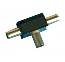 Distribuidor TV  en cruz.  Ent hembra de 0,95 mm.Salida 2 machos de 0,95 mm.