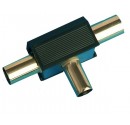 Distribuidor TV  en cruz. Ent macho de 0,95 mm.Salida 2 hembras de 0,95 mm.