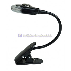 Reisen Leselampe 1LED, mit Klammer, verstellbar