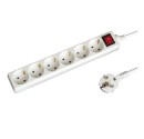 Base múltiple de 6 tomas (6T) con cable eléctrico serie standard