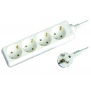 Base m&uacute;ltiple de 4 tomas (4T) con cable el&eacute;ctrico serie standard