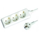 Base múltiple de 3 tomas (3T) con cable eléctrico serie standard