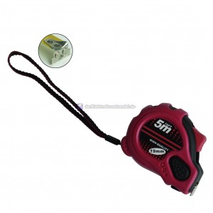 Ma&szlig;band gummiert mit 3 Stopper und Magnet, 8m x 25mm