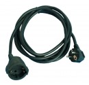 Prolongador de cable eléctrico negro