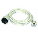 Prolongador de cable eléctrico blanco