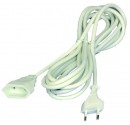 Prolongador de cable eléctrico blanco