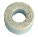 Rollo de 100 metros de cable telefonico plano 3,6mm,blanco con 4 conductores.