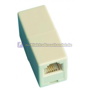 Telefonadapter/Verl&auml;ngerung 1xBuchse - 1xBuchse 6P/4C modular