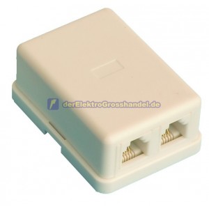 Oberfl&auml;che modular Adapter 6P/4C, doppel