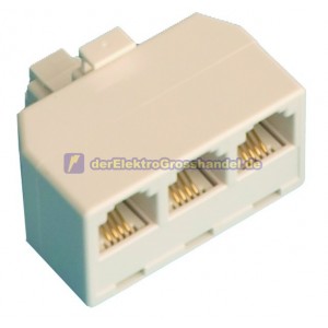 Oberfl&auml;che modular Adapter 6P/4C, dreifache