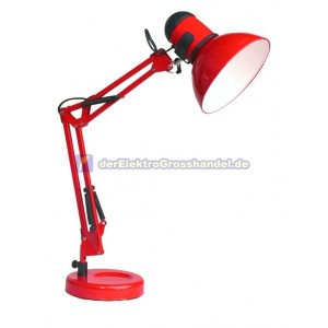 E27 Schreibtischlampe Lula, rot, f&uuml;r Gl&uuml;hbirne