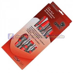 Set 6St. Schraubendreher f&uuml;r Elektroinstallateur: 4 Schlitz, 2 Philips