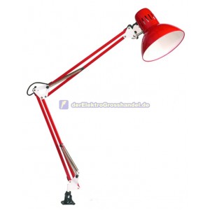 E27 Schreibtischlampe Pipa, wei&szlig;, mit Klammer