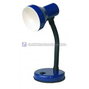 E27 Schreibtischlampe Tana, blau, für Glühbirne