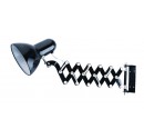 Lámpara Flexo de pared extensible negra con bombilla de incandescencia