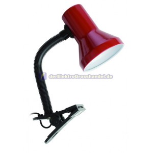 E27 Schreibtischlampe Alba, grau, mit Klammer
