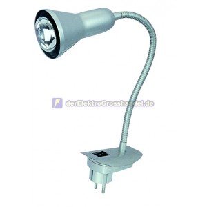 E14 Wand-Schreibtischlampe Tila, grau, verstellbar