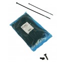 Bolsa de 100 unidades de tacos 100% nylon. color negro,