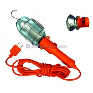 Tragbare Lampe mit Schutzgitter und Schalter mit Kontrolleuchte, 10m