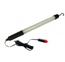 Tubo fluorescente portatil 8W. 12V, con conexión para el mechero del coche y pinzas de bateria. de 5 Metros.
