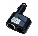 Conectror mechero coche macho a dos hembras 12V 100mAh.