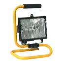 Foco halogeno movil con soporte metalico y cable electrico para enchufe 2P+TT lateral., 500 W.