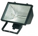 Foco halogeno con sujección giratoria variable, 1.000W, Negro.
