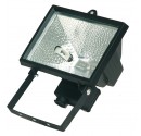 Foco halogeno con sujección giratoria variable, 500W, Negro.