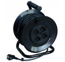 Extensible profesional de cable electrico con 4 tomas. 50 metros.