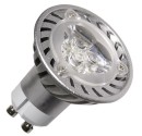 Caja 10 bombillas de 3 LEDs GU-10 4W (3x1W) 38º 6400K fría
