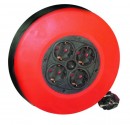 Extensible de cable electrico con 4 tomas, para enchufe 2P+TT lateral, 5 metros.(3x1,0mm)
