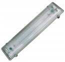 Pantalla luminosa para 2 tubos fluorescentes T8, estructura de ABS. 2x58W.