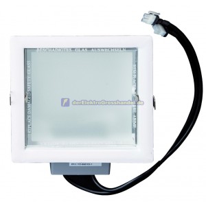 Einbaudownlight quadratisch, 2x26W, 230mm, satiniert Nickel