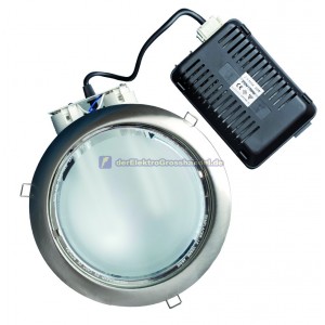 Mini-Einbaudownlight rund, 2x26W, &oslash;230x85mm, wei&szlig;